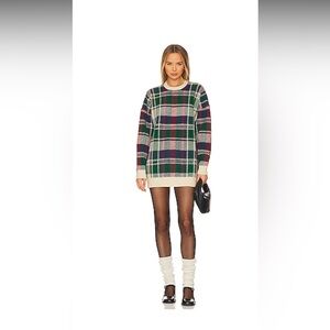 Show Me Your MuMu Plaid Sweater Dress - Multicolor